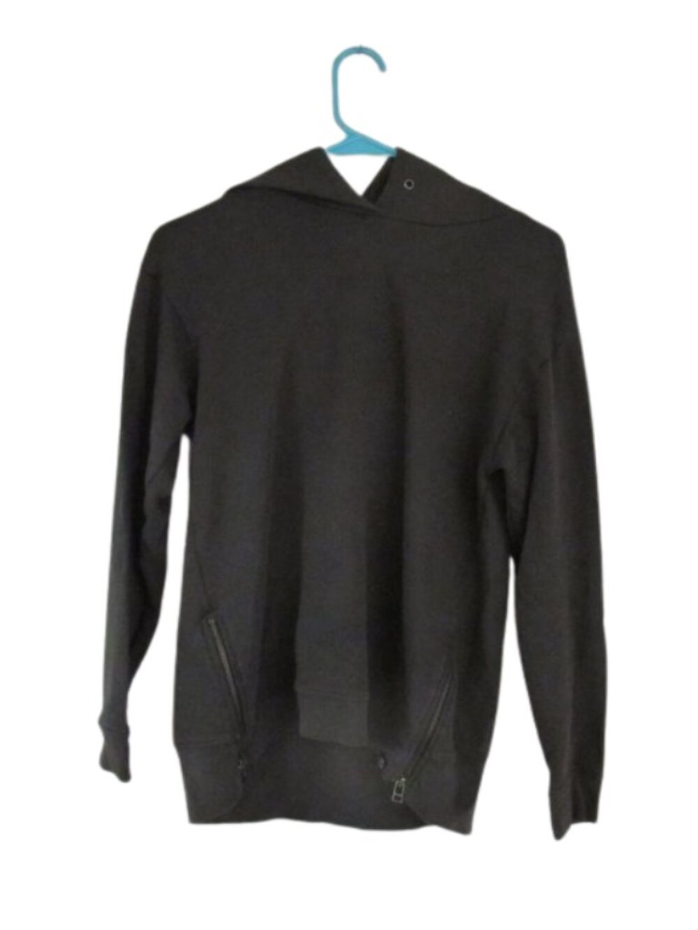 Treasure & Bond Grey Long Sleeve Hoodie Zippers at Bottom